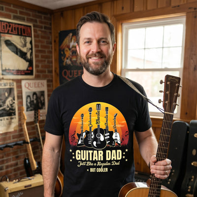 Father's Day Gift,Guitar Dad, Guitar Papa - Personalized Shirt