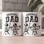 Father'S-Day-Gifts,-Baseball--Dad,-Daddy,-Grandpa-Personalized-Mug 2