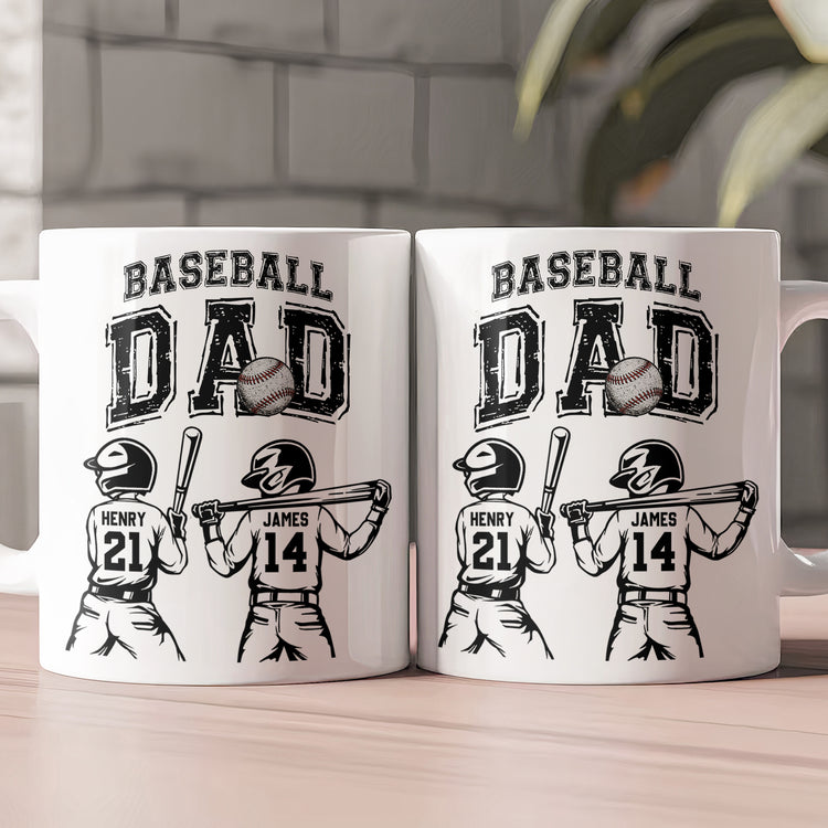 Father'S-Day-Gifts,-Baseball--Dad,-Daddy,-Grandpa-Personalized-Mug 2