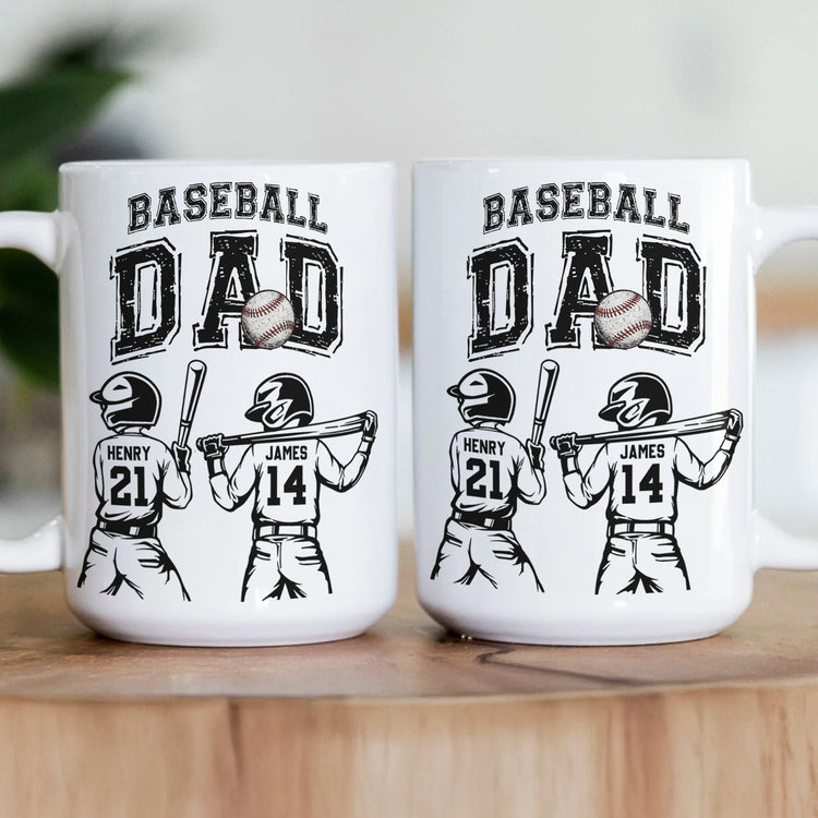 Father'S-Day-Gifts,-Baseball--Dad,-Daddy,-Grandpa-Personalized-Mug 3