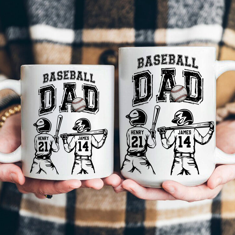 Father'S-Day-Gifts,-Baseball--Dad,-Daddy,-Grandpa-Personalized-Mug 4