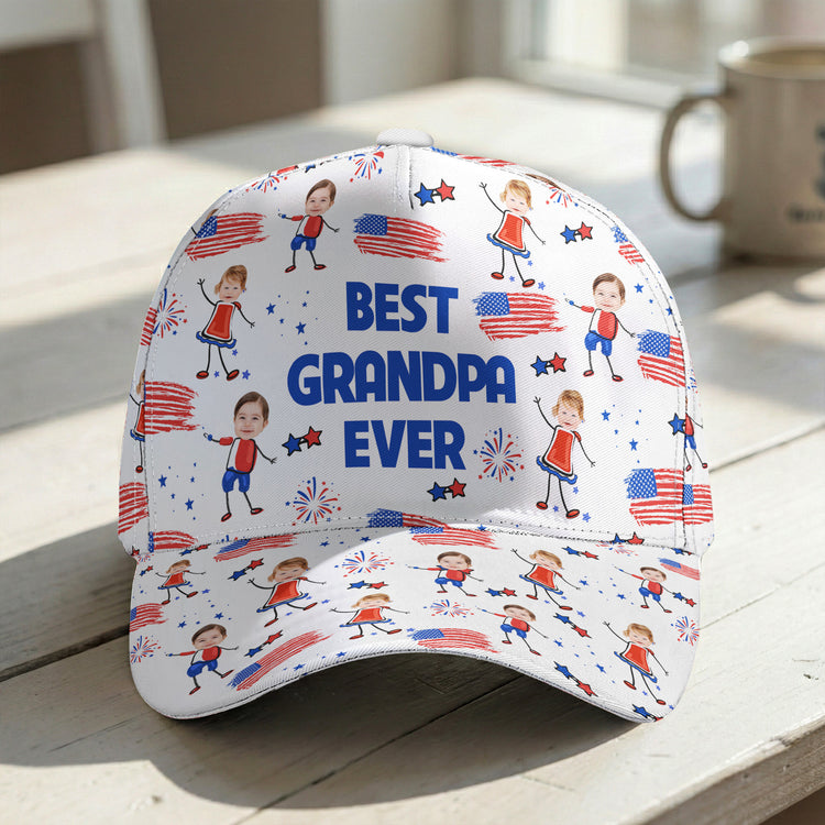 Father'S-Day-Gifts,-Best-Dad-Grandpa-Ever-Custom-Photo-Personalized-Cap-1