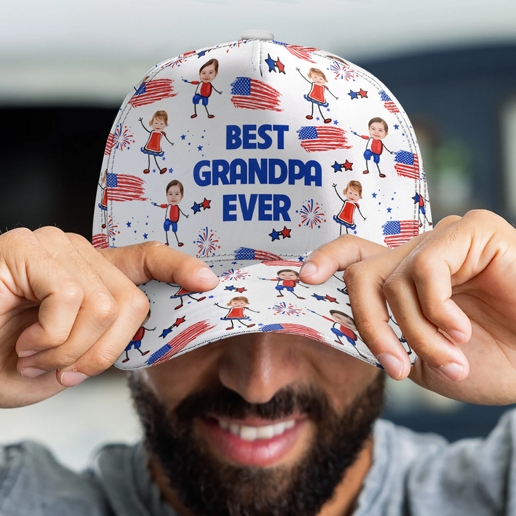 Father'S-Day-Gifts,-Best-Dad-Grandpa-Ever-Custom-Photo-Personalized-Cap-4
