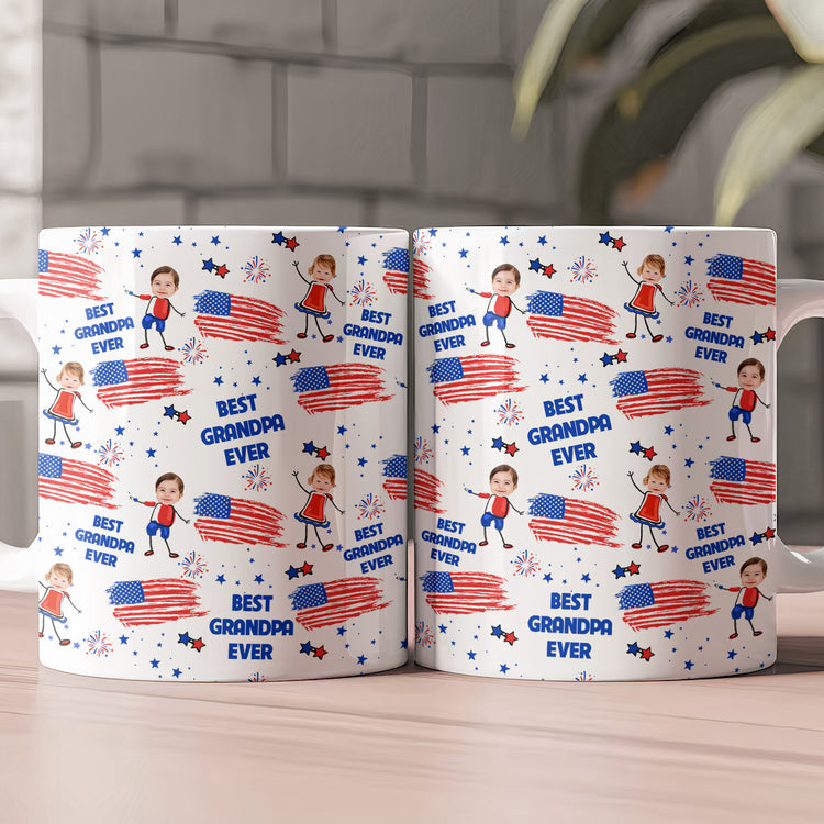 Father'S-Day-Gifts,-Best-Dad-Grandpa-Ever-Custom-Photo-Personalized-Mug-2