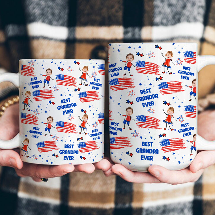Father'S-Day-Gifts,-Best-Dad-Grandpa-Ever-Custom-Photo-Personalized-Mug-4