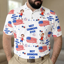 Father'S-Day-Gifts,-Best-Dad-Grandpa-Ever-Custom-Photo-Personalized-Polo-Shirt-1