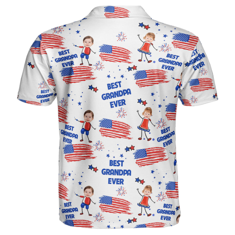 Father'S-Day-Gifts,-Best-Dad-Grandpa-Ever-Custom-Photo-Personalized-Polo-Shirt-4