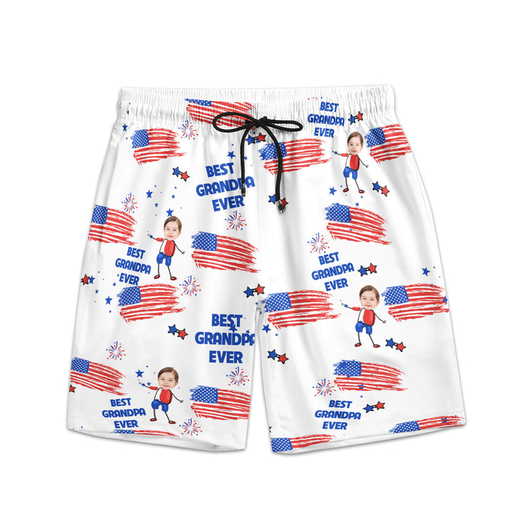 Father'S-Day-Gifts,-Best-Dad-Grandpa-Ever-Custom-Photo-Personalized-Shorts-2