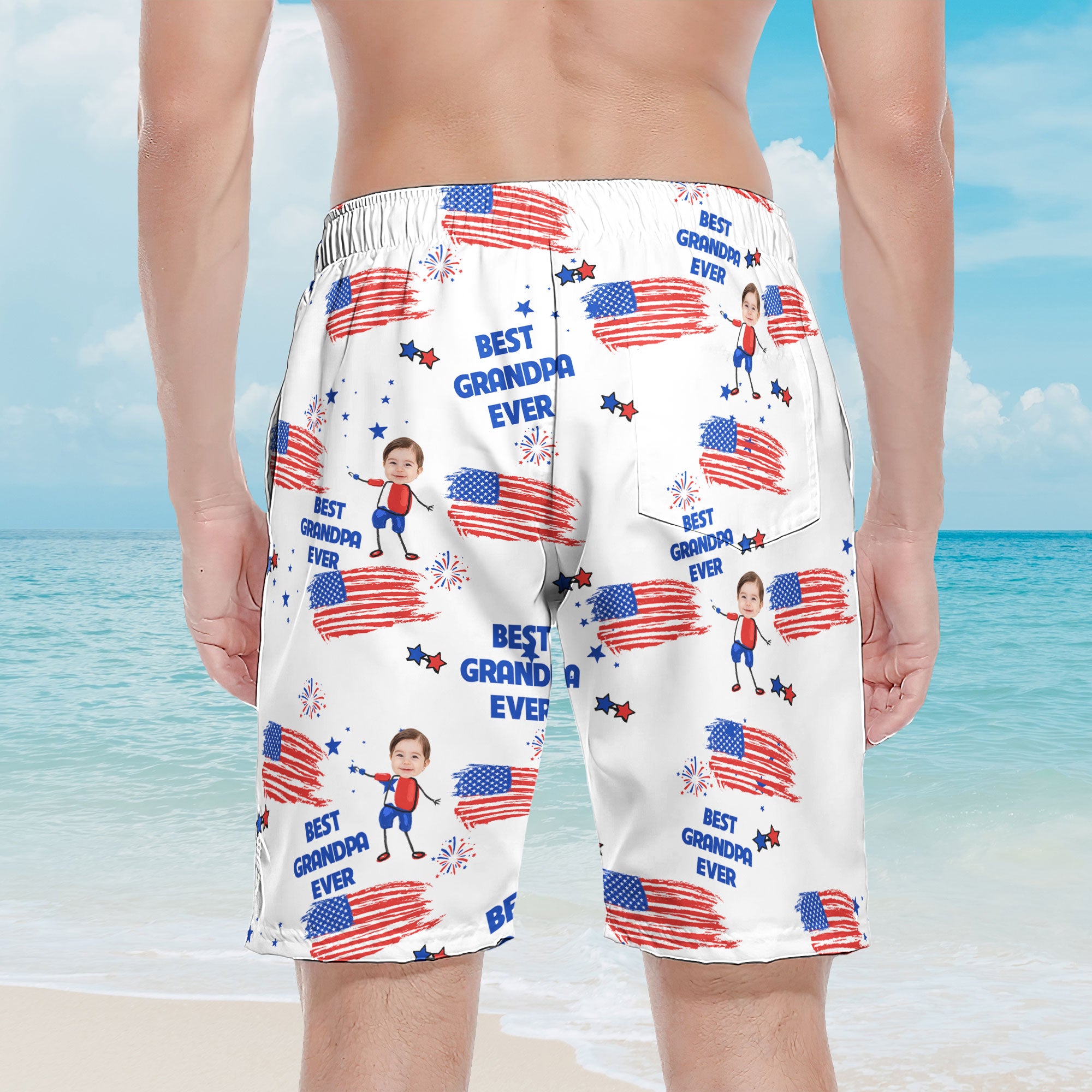 Father'S-Day-Gifts,-Best-Dad-Grandpa-Ever-Custom-Photo-Personalized-Shorts-4