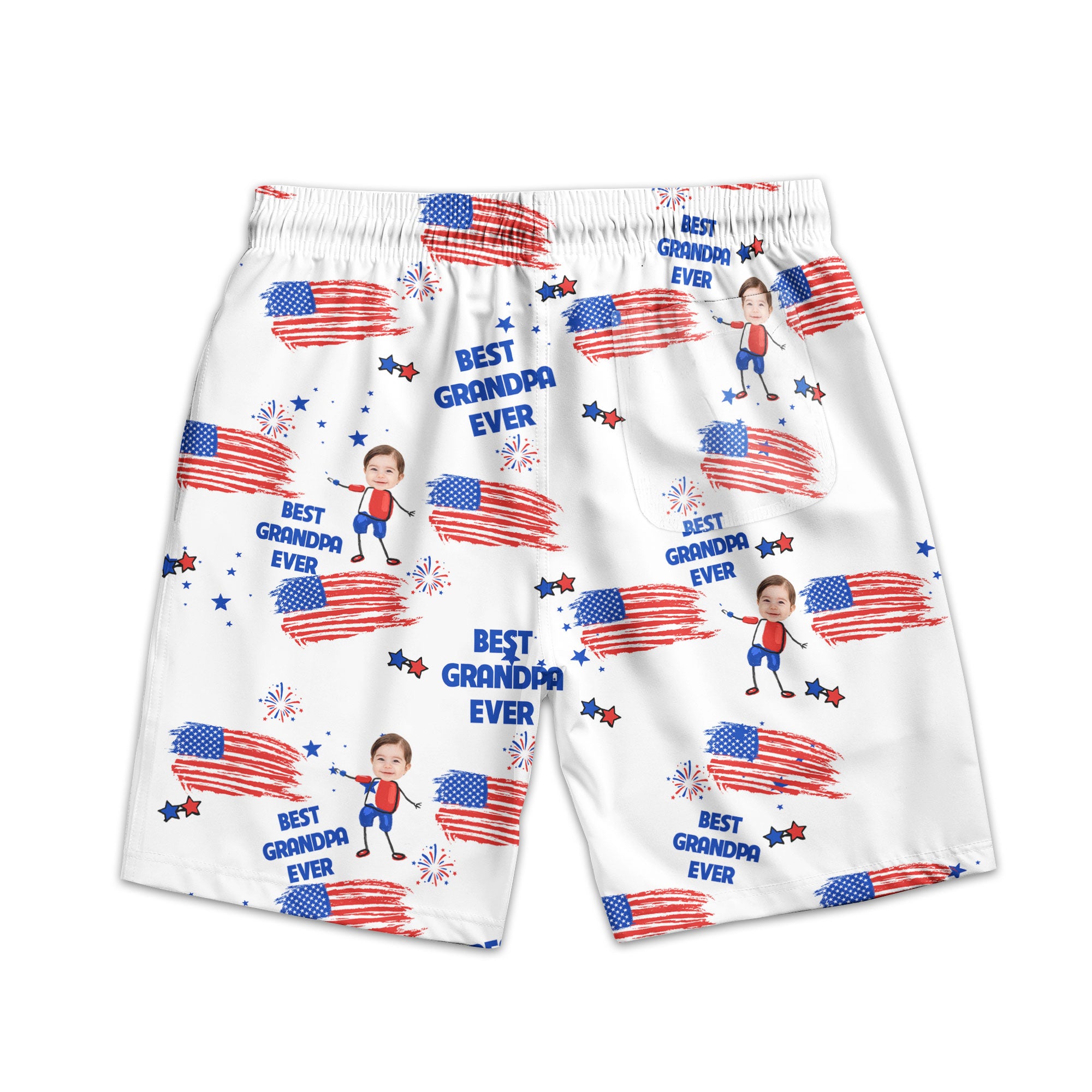 Father'S-Day-Gifts,-Best-Dad-Grandpa-Ever-Custom-Photo-Personalized-Shorts-5