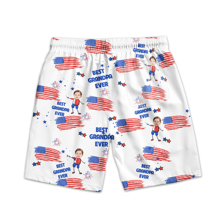Father'S-Day-Gifts,-Best-Dad-Grandpa-Ever-Custom-Photo-Personalized-Shorts-5