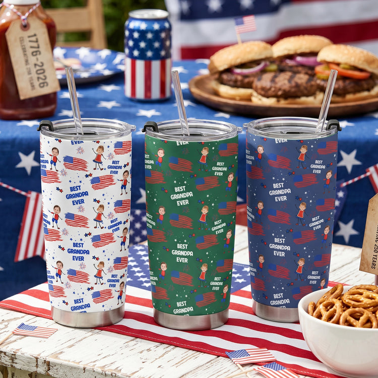 Father'S-Day-Gifts,-Best-Dad-Grandpa-Ever-Custom-Photo-Personalized-Tumbler1