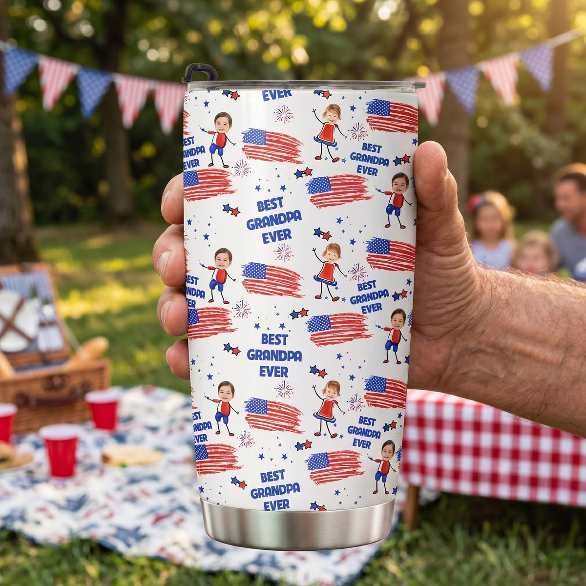 Father'S-Day-Gifts,-Best-Dad-Grandpa-Ever-Custom-Photo-Personalized-Tumbler2