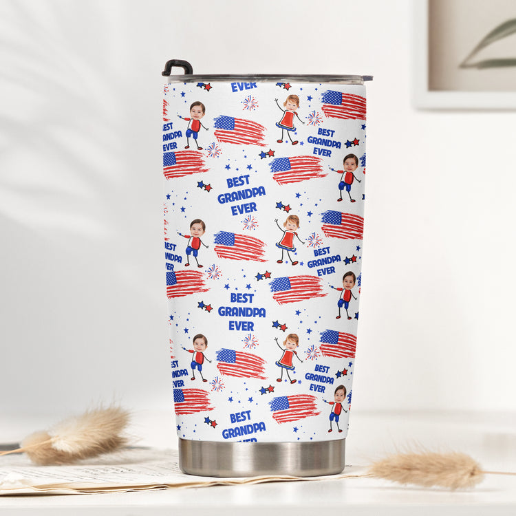Father'S-Day-Gifts,-Best-Dad-Grandpa-Ever-Custom-Photo-Personalized-Tumbler3