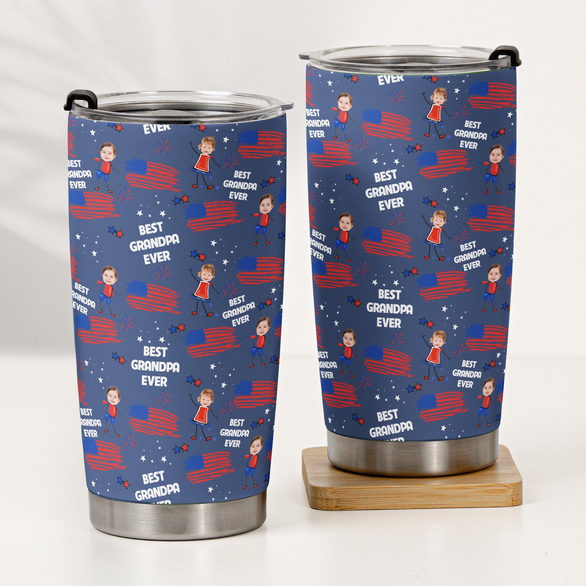 Father'S-Day-Gifts,-Best-Dad-Grandpa-Ever-Custom-Photo-Personalized-Tumbler4