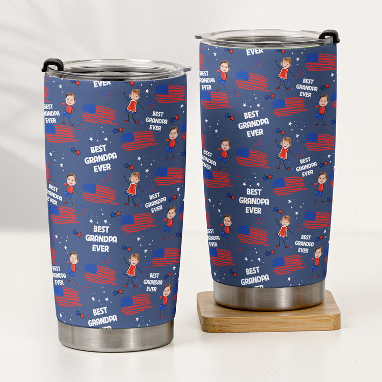 Father'S-Day-Gifts,-Best-Dad-Grandpa-Ever-Custom-Photo-Personalized-Tumbler4