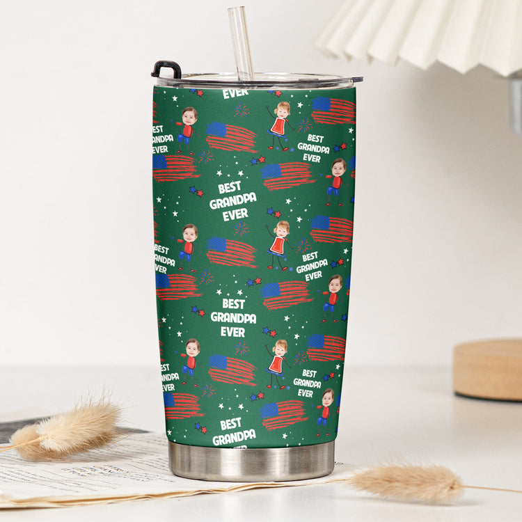 Father'S-Day-Gifts,-Best-Dad-Grandpa-Ever-Custom-Photo-Personalized-Tumbler6