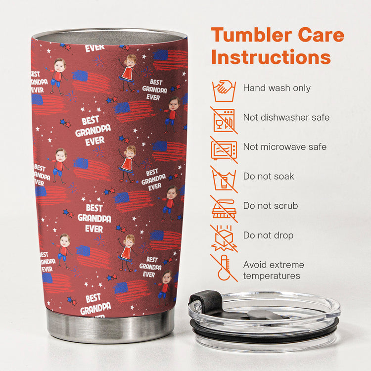 Father'S-Day-Gifts,-Best-Dad-Grandpa-Ever-Custom-Photo-Personalized-Tumbler7