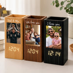 Father'S-Day-Gifts,-Dad-&-Me-Personalized-Pen-Holder-With-Clock-2