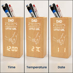 Father'S-Day-Gifts,-How-Much-Time-Passes,-I-Will-Always-Be-Your-Little-Girl-Personalized-Pen-Holder-With-Clock-4