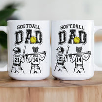 Father'S-Day-Gifts,-Softball-Dad,-Daddy,-Grandpa-Personalized-Mug-3