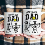 Father'S-Day-Gifts,-Softball-Dad,-Daddy,-Grandpa-Personalized-Mug-4