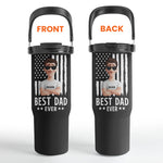 Father's Day Gift For Best Dad Ever - Personalized 30oz Tumbler With Handle