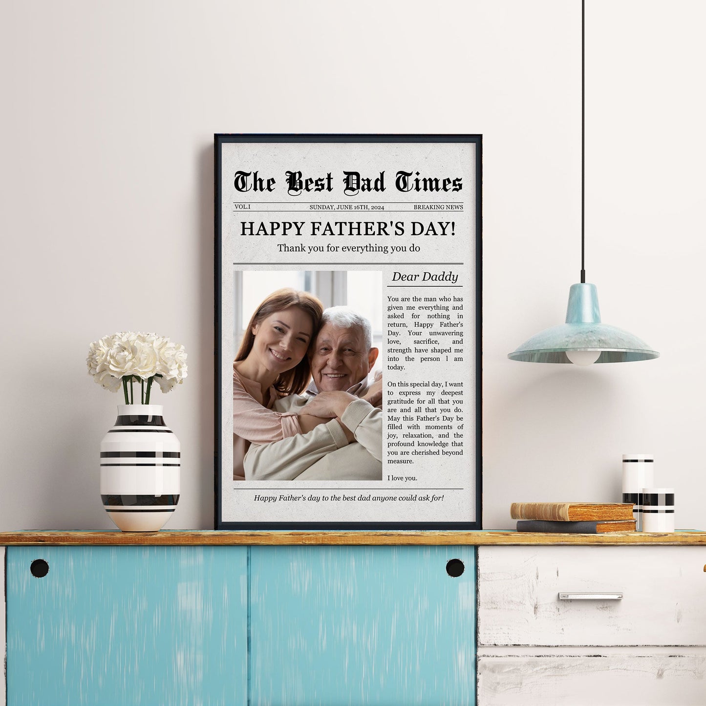 Father's Day Gift You Are The Man Given Me Everything - Personalized Photo Poster