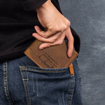 Gifts From Wife - Having You As A Dad - Personalized Leather Wallet
