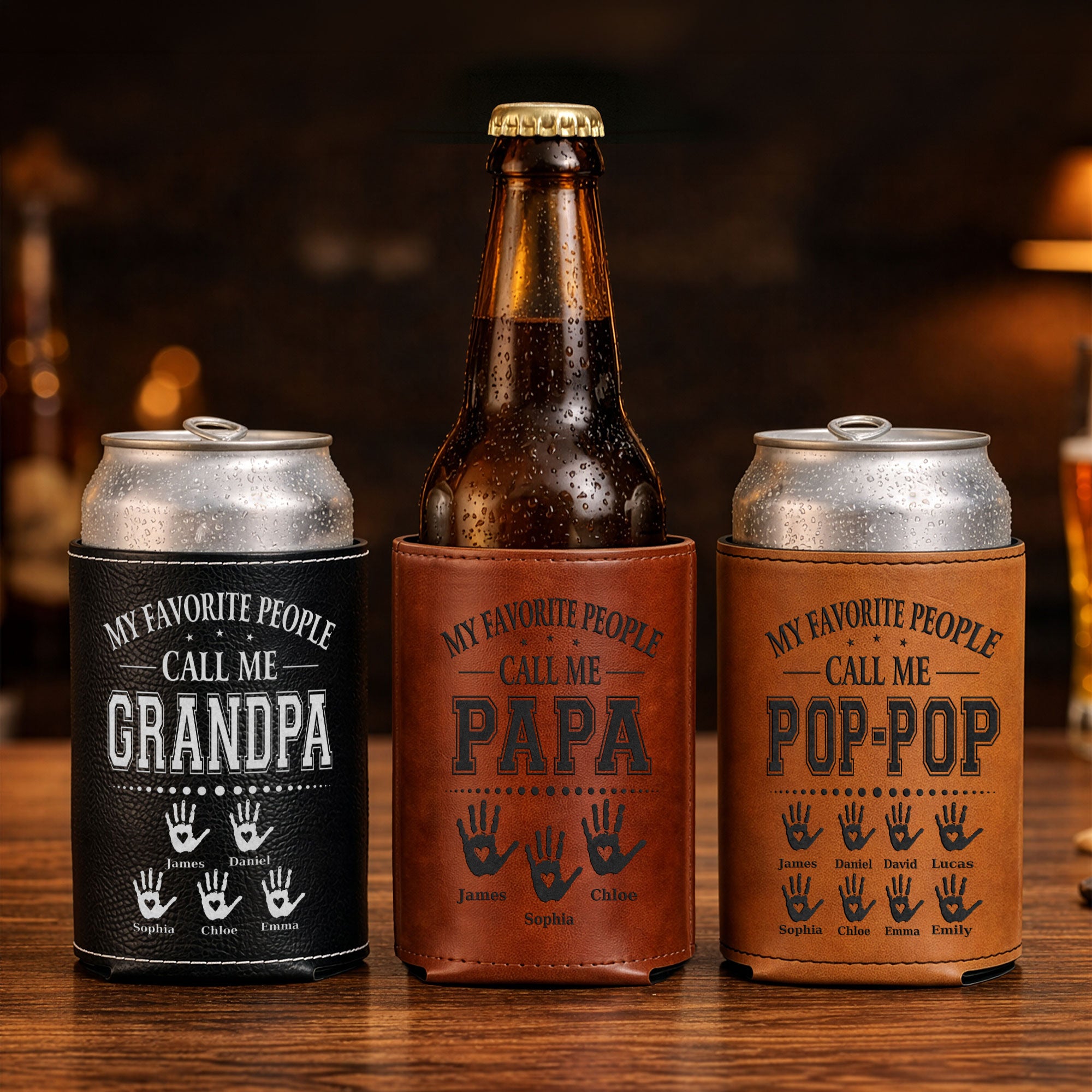 Father's Day Gifts, Legend, Husband, Dad And Grandpa - Usa Version - Personalized Can Cooler