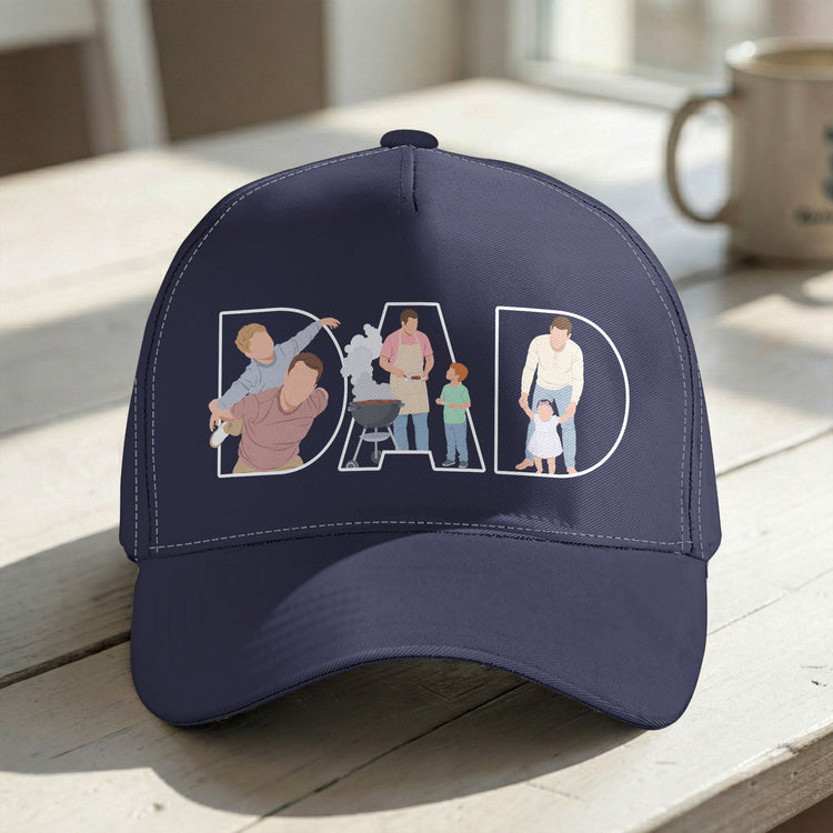 Father_s_Day_Gift_Custom_Dad_Portrait_For_Father_New_Dad_Faceless_Art_Personalized_Cap_4