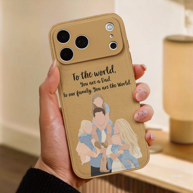 Father's-Day-Gift-Custom-Dad-Portrait-For-Father,-New-Dad-Faceless-Art-Personalized-Phone-Case-2