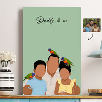 Father's-Day-Gift-Custom-Dad-Portrait-For-Father,-New-Dad-Faceless-Art-Personalized-Poster-2