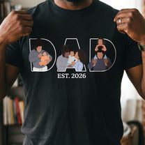 Father's-Day-Gift-Custom-Dad-Portrait-For-Father,-New-Dad-Faceless-Art-Personalized-Shirt-3