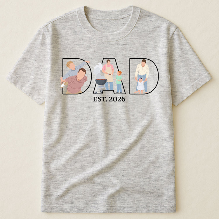 Father's-Day-Gift-Custom-Dad-Portrait-For-Father,-New-Dad-Faceless-Art-Personalized-Shirt-4