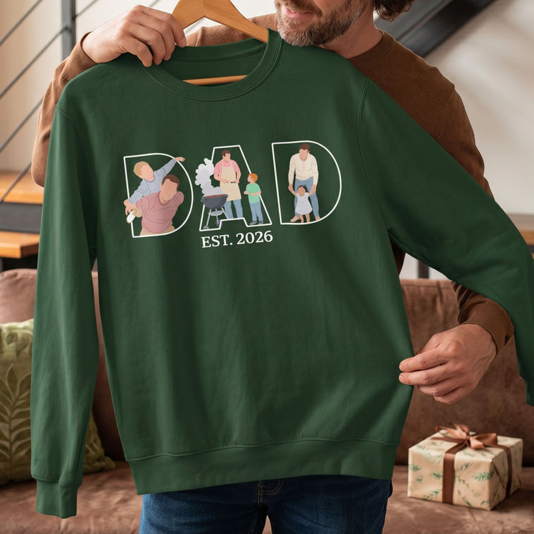 Father's-Day-Gift-Custom-Dad-Portrait-For-Father,-New-Dad-Faceless-Art-Personalized-Shirt-6