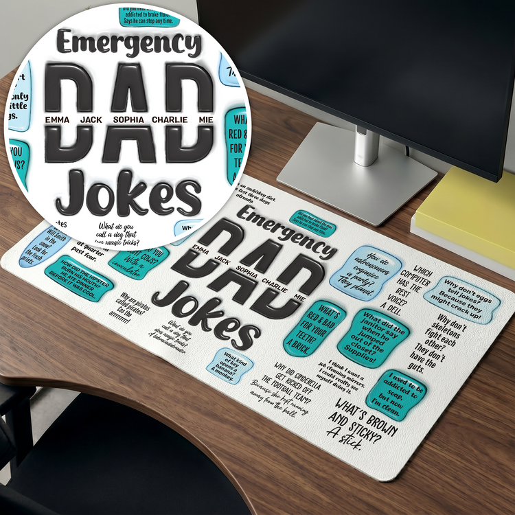 Father's-Day-Gifts,-Emergency-Dad-Jokes-Personalized-Desk-Mat-2
