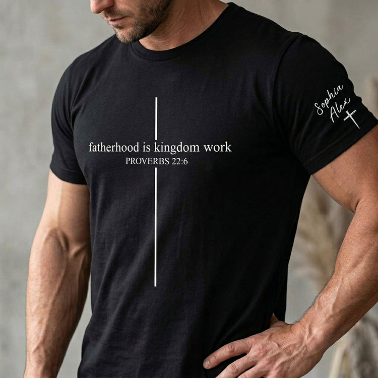 Fatherhood-Is-Kingdom-Work-Personalized-Shirt-1