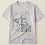Fathers-Day-Gift-For-Husband-Dad-Custom-Photo-Sketch-Line-Art-Personalized-Shirt-2