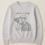 Fathers-Day-Gift-For-Husband-Dad-Custom-Photo-Sketch-Line-Art-Personalized-Shirt-4