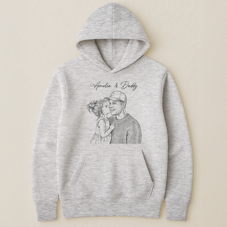 Fathers-Day-Gift-For-Husband-Dad-Custom-Photo-Sketch-Line-Art-Personalized-Shirt-6