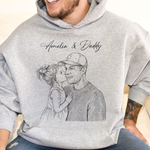 Fathers-Day-Gift-For-Husband-Dad-Custom-Photo-Sketch-Line-Art-Personalized-Shirt-7