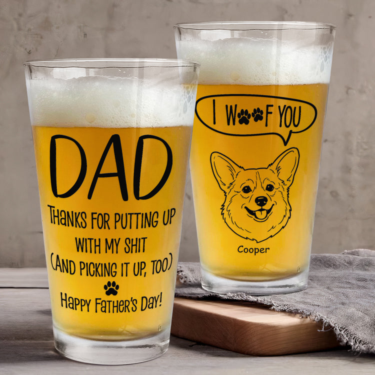 Fathers-Day-Gifts-Thanks-Dad-We-Woof-You-Pet-Photo-Line-Art-Personalized-Beer-Glass-1