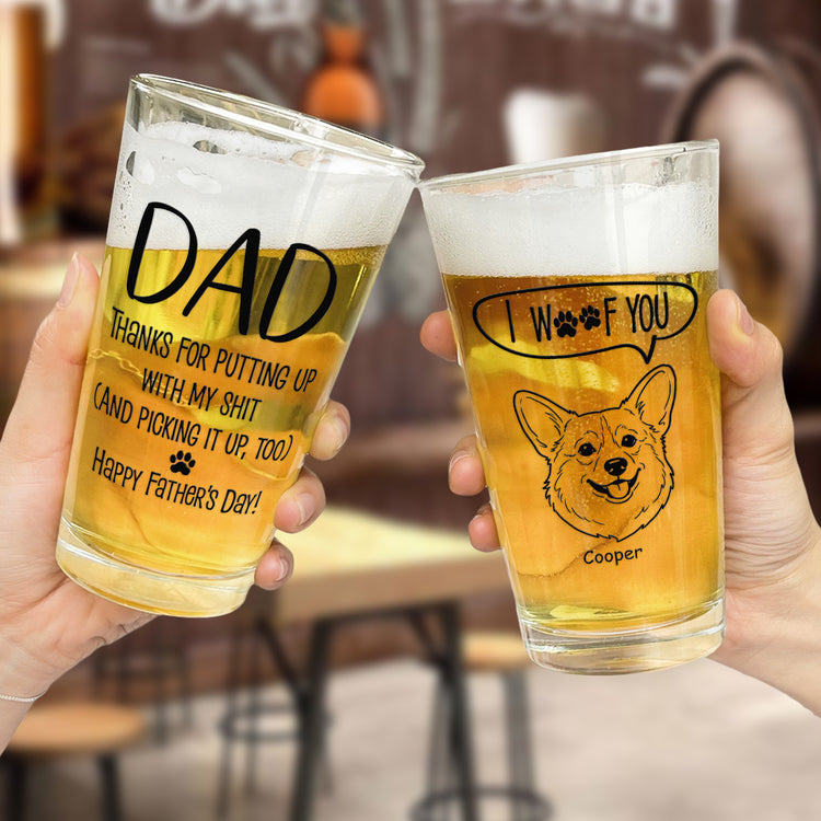 Fathers-Day-Gifts-Thanks-Dad-We-Woof-You-Pet-Photo-Line-Art-Personalized-Beer-Glass-2