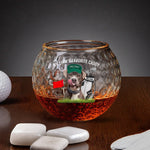 Favorite Caddy For Golfers - Custom Pet Photo, Dog Lovers - Personalized Photo Golf Whiskey Glass