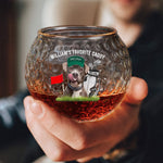 Favorite Caddy For Golfers - Custom Pet Photo, Dog Lovers - Personalized Photo Golf Whiskey Glass