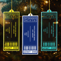 Favorite Concert Ticket Music Lovers Gifts, For Daughters, Friends - Personalized Acrylic Ornament