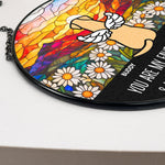Favorite Hello Hardest Goodbye - Personalized Stained Glass Window Hanging Suncatcher
