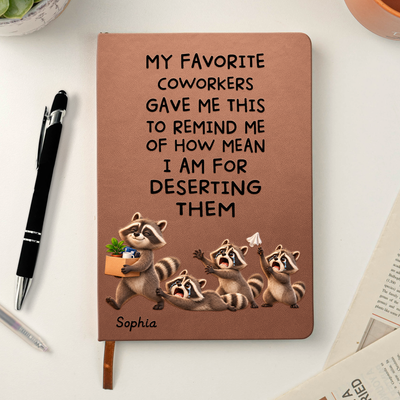 Favorite Coworkers Leaving Gifts - Personalized Journal