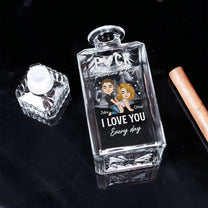 F*ck Valentine's Day I Love You Every Day - Fun Valentines Gift For Him, Husband - Custom Decanter